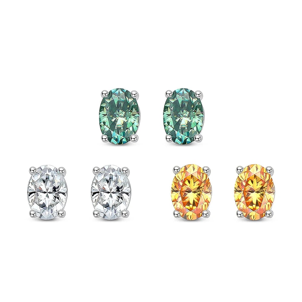 KNOBSPIN Moissanite Tennis Necklace for Woman Wedding Jewely with Certificate 925 Sterling Sliver Plated 18k White Gold Necklace