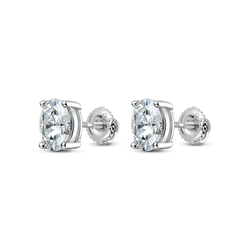 KNOBSPIN Moissanite Tennis Necklace for Woman Wedding Jewely with Certificate 925 Sterling Sliver Plated 18k White Gold Necklace