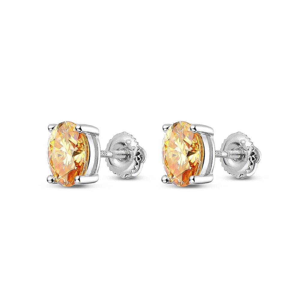 KNOBSPIN Moissanite Tennis Necklace for Woman Wedding Jewely with Certificate 925 Sterling Sliver Plated 18k White Gold Necklace