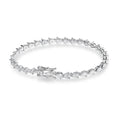 KNOBSPIN D VVS1 Pear Cut Moissanite Tennis Bracelet Diamond GRA s925 Sterling Silver 18k Dainty Tennis Bracelets for Women Man